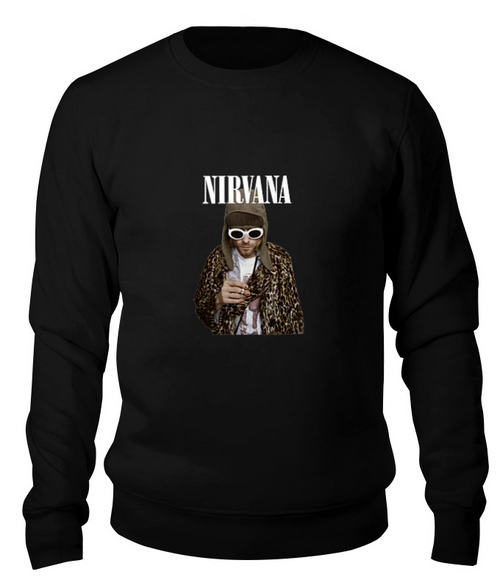 Заказать свитшот в Москве. Свитшот унисекс хлопковый Nirvana Kurt Cobain  от rancid - готовые дизайны и нанесение принтов.