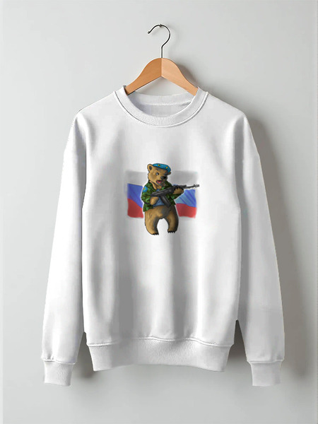 Заказать свитшот в Москве. Свитшот унисекс хлопковый Russian Bear от Leichenwagen - готовые дизайны и нанесение принтов.