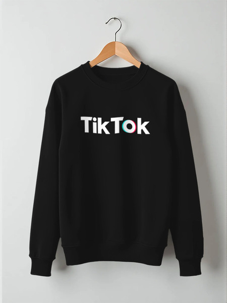 Заказать свитшот в Москве. Свитшот унисекс хлопковый TikTok  от DESIGNER   - готовые дизайны и нанесение принтов.
