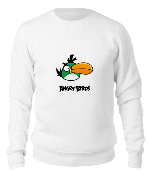 Заказать свитшот в Москве. Свитшот унисекс хлопковый Angry Birds от denis01001 - готовые дизайны и нанесение принтов.