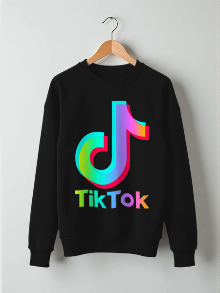 Заказать свитшот в Москве. Свитшот унисекс хлопковый TIK TOK (Tik Tok video) от vista12761@rambler.ru - готовые дизайны и нанесение принтов.