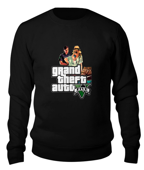 Заказать свитшот в Москве. Свитшот унисекс хлопковый Grand Theft Auto V от Сергей Дульнев - готовые дизайны и нанесение принтов.