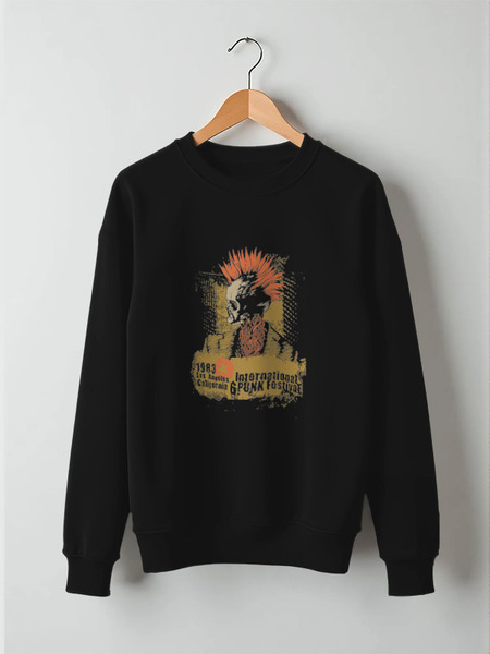 Заказать свитшот в Москве. Свитшот унисекс хлопковый punk 1983 от yellowgreenmann - готовые дизайны и нанесение принтов.