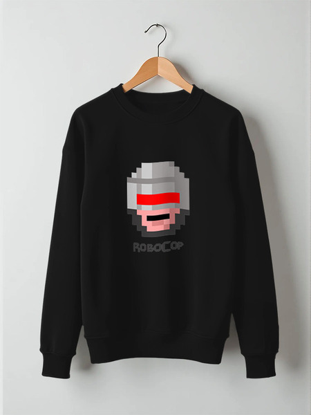 Заказать свитшот в Москве. Свитшот унисекс хлопковый Robocop 8-bit от coolmag - готовые дизайны и нанесение принтов.