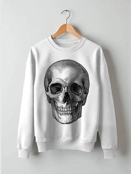 Заказать свитшот в Москве. Свитшот унисекс хлопковый SKULL (dollar) от balden - готовые дизайны и нанесение принтов.