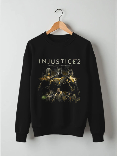 Заказать свитшот в Москве. Свитшот унисекс хлопковый INJUSTICE от robus - готовые дизайны и нанесение принтов.