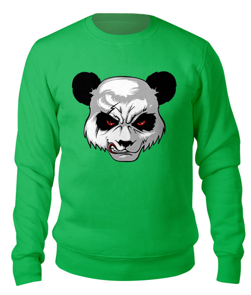 Заказать свитшот в Москве. Свитшот унисекс хлопковый Bad Panda  от T-shirt print  - готовые дизайны и нанесение принтов.