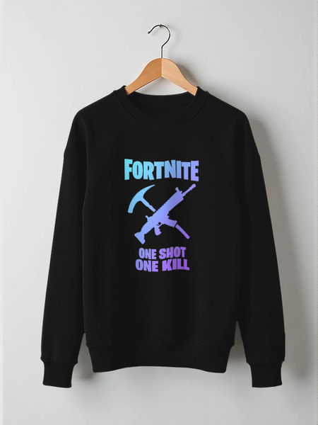 Заказать свитшот в Москве. Свитшот унисекс хлопковый FORTNITE от geekbox - готовые дизайны и нанесение принтов.