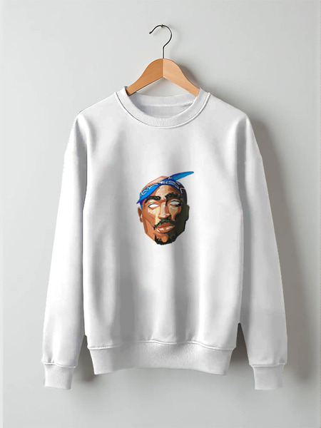 Заказать свитшот в Москве. Свитшот унисекс хлопковый Тупак (2pac) от coolmag - готовые дизайны и нанесение принтов.