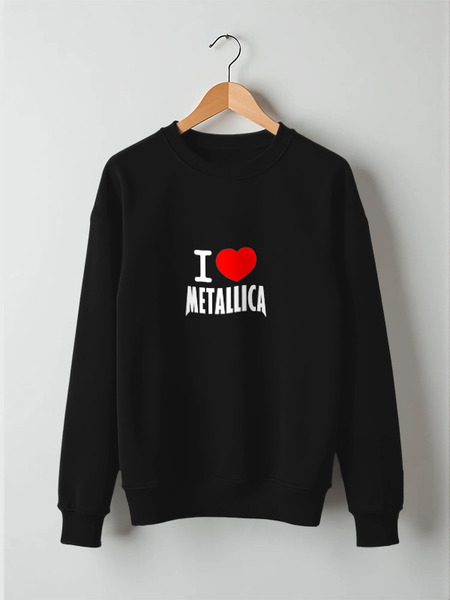 Заказать свитшот в Москве. Свитшот унисекс хлопковый «I love Metallica» от metallica - готовые дизайны и нанесение принтов.