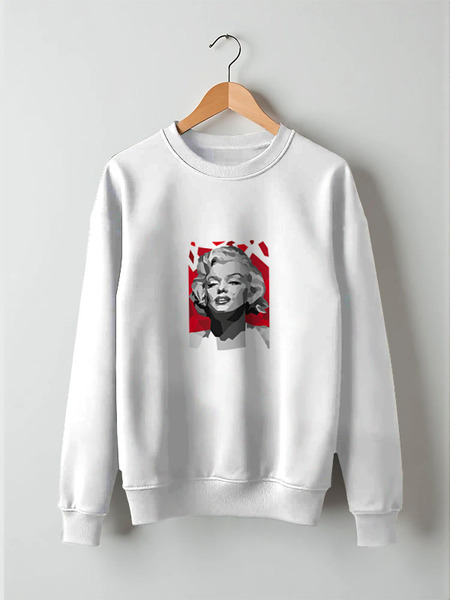 Заказать свитшот в Москве. Свитшот унисекс хлопковый Мэрилин Монро (Marilyn Monroe)  от coolmag - готовые дизайны и нанесение принтов.