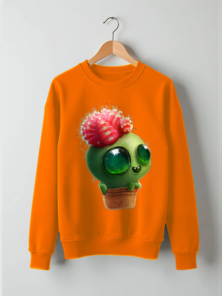 Заказать свитшот в Москве. Свитшот унисекс хлопковый Funny cactus от Дана Столыпина - готовые дизайны и нанесение принтов.