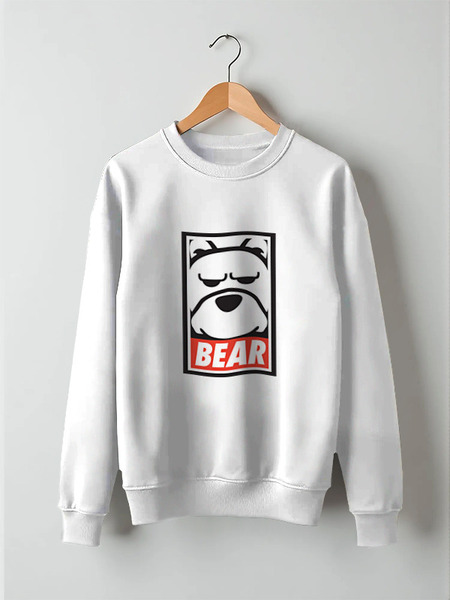 Заказать свитшот в Москве. Свитшот унисекс хлопковый Мишка (Bear, Obey) от coolmag - готовые дизайны и нанесение принтов.