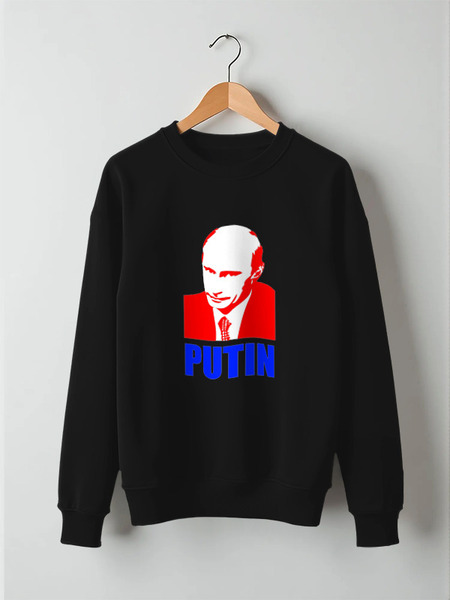 Заказать свитшот в Москве. Свитшот унисекс хлопковый Putin от Leichenwagen - готовые дизайны и нанесение принтов.