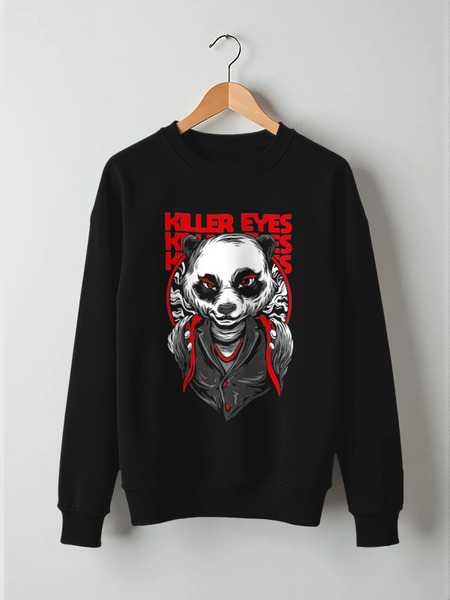 Заказать свитшот в Москве. Свитшот унисекс хлопковый ◈Killer Eyes◈ от balden - готовые дизайны и нанесение принтов.