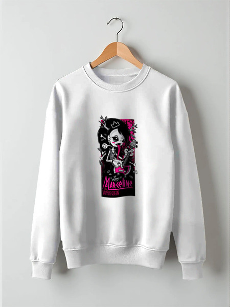 Заказать свитшот в Москве. Свитшот унисекс хлопковый Vampire rocker girl от Leichenwagen - готовые дизайны и нанесение принтов.