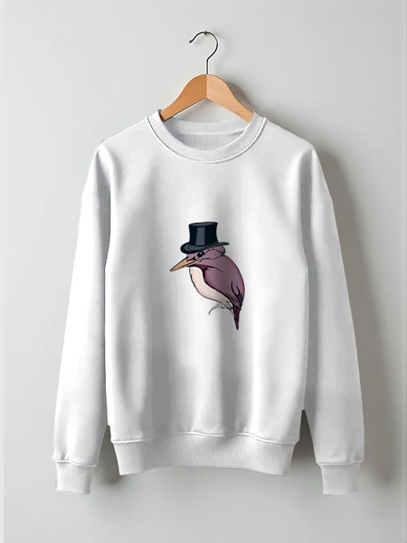 Заказать свитшот в Москве. Свитшот унисекс хлопковый Hipster bird от frau - готовые дизайны и нанесение принтов.
