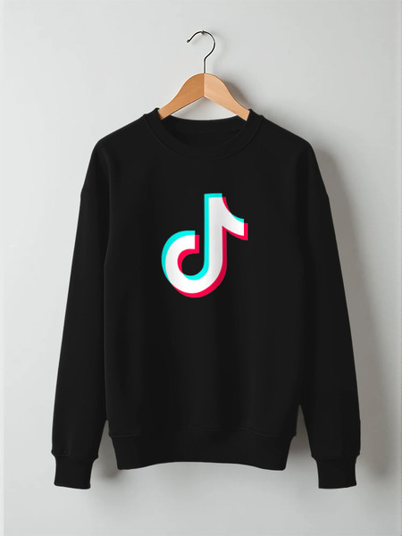 Заказать свитшот в Москве. Свитшот унисекс хлопковый TikTok  от DESIGNER   - готовые дизайны и нанесение принтов.