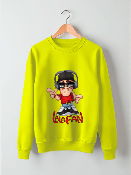 Заказать свитшот в Москве. Свитшот унисекс хлопковый LalaFan DJ Sweatshirt (жёлтый) от LalaFan  - готовые дизайны и нанесение принтов.