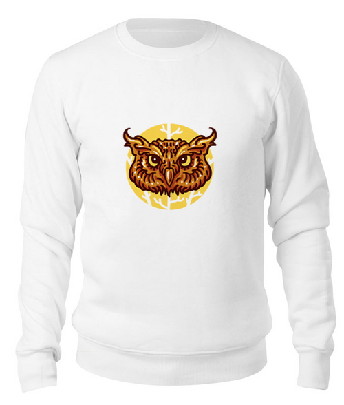 Заказать свитшот в Москве. Свитшот унисекс хлопковый Сова (Owl) от originals - готовые дизайны и нанесение принтов.