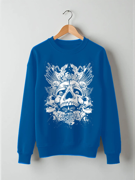 Заказать свитшот в Москве. Свитшот унисекс хлопковый Skull Design от balden - готовые дизайны и нанесение принтов.
