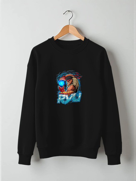 Заказать свитшот в Москве. Свитшот унисекс хлопковый Ryu (Street Fighter) от trugift - готовые дизайны и нанесение принтов.