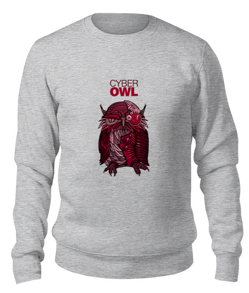Заказать свитшот в Москве. Свитшот унисекс хлопковый Cyber Owl от Leichenwagen - готовые дизайны и нанесение принтов.