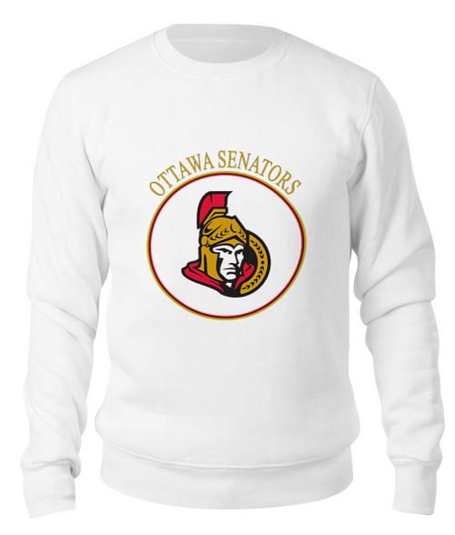 Заказать свитшот в Москве. Свитшот унисекс хлопковый Ottawa Senators от kspsshop - готовые дизайны и нанесение принтов.