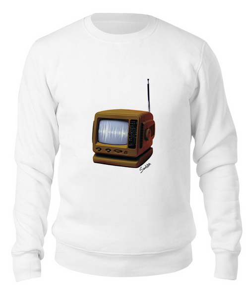 Заказать свитшот в Москве. Свитшот унисекс хлопковый Retro TV от sandster - готовые дизайны и нанесение принтов.