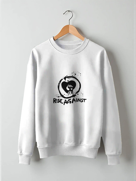 Заказать свитшот в Москве. Свитшот унисекс хлопковый Rise Against от BURNSHIRTS - готовые дизайны и нанесение принтов.