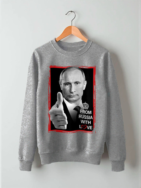 Заказать свитшот в Москве. Свитшот унисекс хлопковый PUTIN Design от balden - готовые дизайны и нанесение принтов.