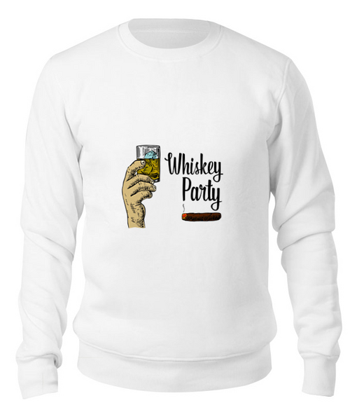 Заказать свитшот в Москве. Свитшот унисекс хлопковый Whiskey Party от denis01001 - готовые дизайны и нанесение принтов.