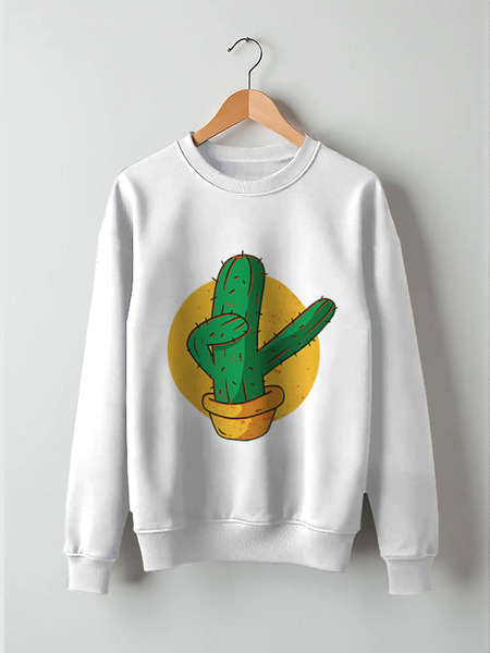 Заказать свитшот в Москве. Свитшот унисекс хлопковый Dabbing Cactus от Павел Павел - готовые дизайны и нанесение принтов.