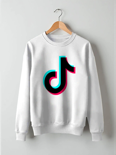 Заказать свитшот в Москве. Свитшот унисекс хлопковый TikTok  от DESIGNER   - готовые дизайны и нанесение принтов.