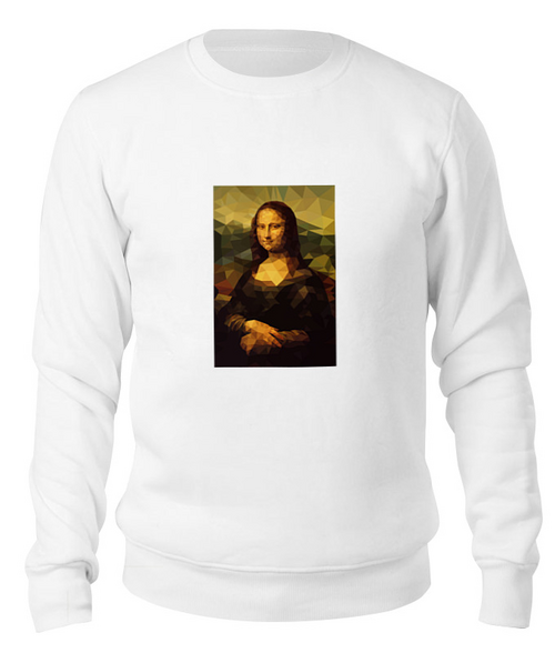 Заказать свитшот в Москве. Свитшот унисекс хлопковый Мона Лиза (Mona Lisa) от coolmag - готовые дизайны и нанесение принтов.