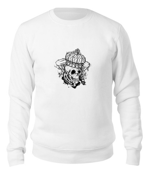 Заказать свитшот в Москве. Свитшот унисекс хлопковый Skull_crown style от lockinloadeadly - готовые дизайны и нанесение принтов.