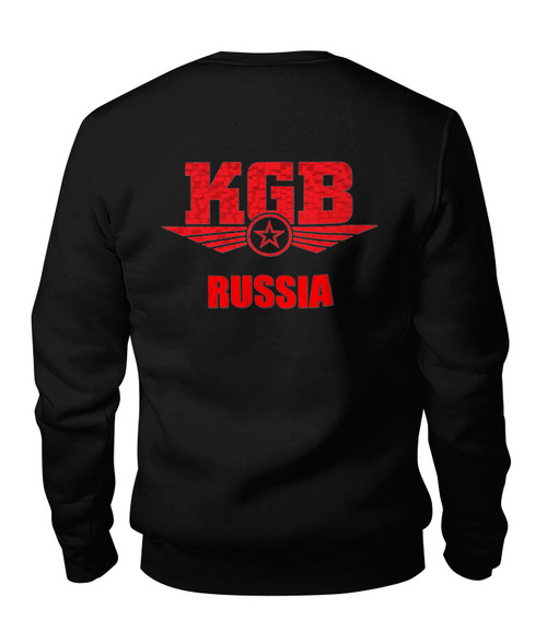Заказать свитшот в Москве. Свитшот унисекс хлопковый KGB Russia от Leichenwagen - готовые дизайны и нанесение принтов.