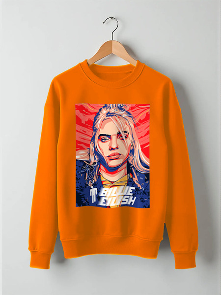 Заказать свитшот в Москве. Свитшот унисекс хлопковый ☺Billie Eilish☺ от balden - готовые дизайны и нанесение принтов.