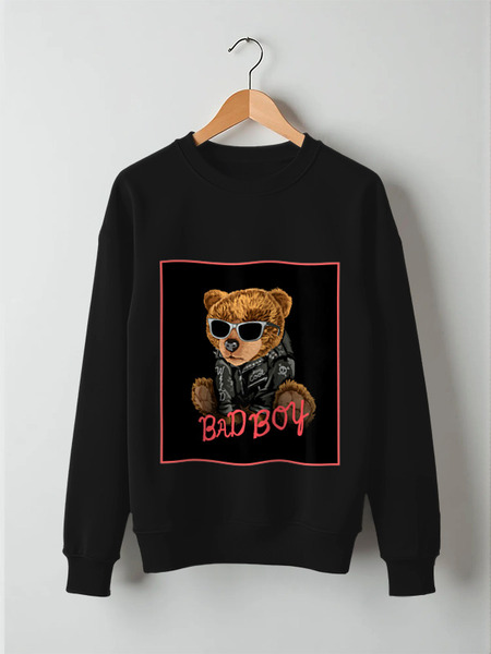 Заказать свитшот в Москве. Свитшот унисекс хлопковый bad boy_bear от chebotaevbaks@gmail.com - готовые дизайны и нанесение принтов.
