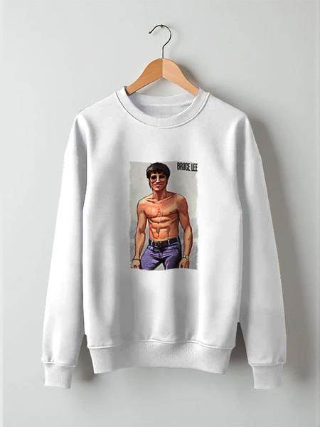 Заказать свитшот в Москве. Свитшот унисекс хлопковый Bruce Lee от Leichenwagen - готовые дизайны и нанесение принтов.