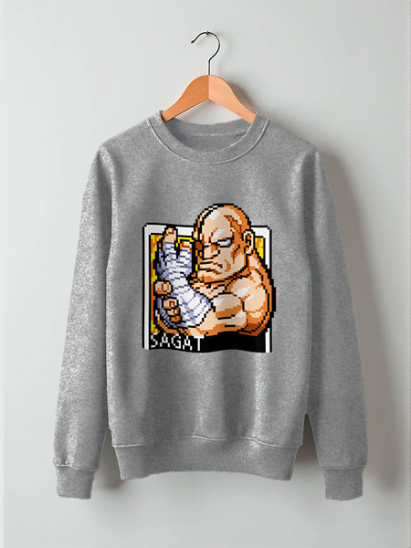 Заказать свитшот в Москве. Свитшот унисекс хлопковый Street Fighter Sagat Hoodie от StreetMag - готовые дизайны и нанесение принтов.