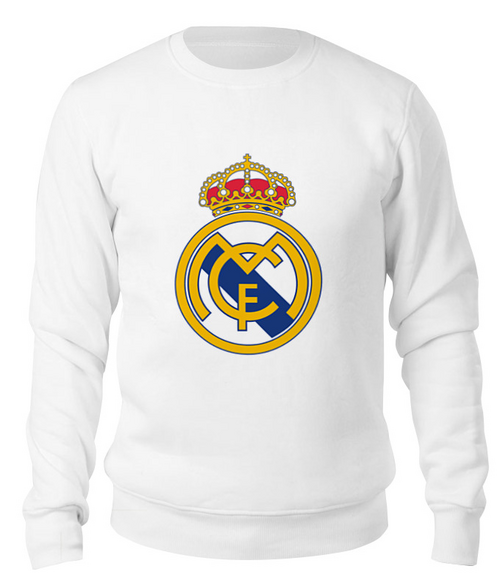 Заказать свитшот в Москве. Свитшот унисекс хлопковый Real Madrid от THE_NISE  - готовые дизайны и нанесение принтов.