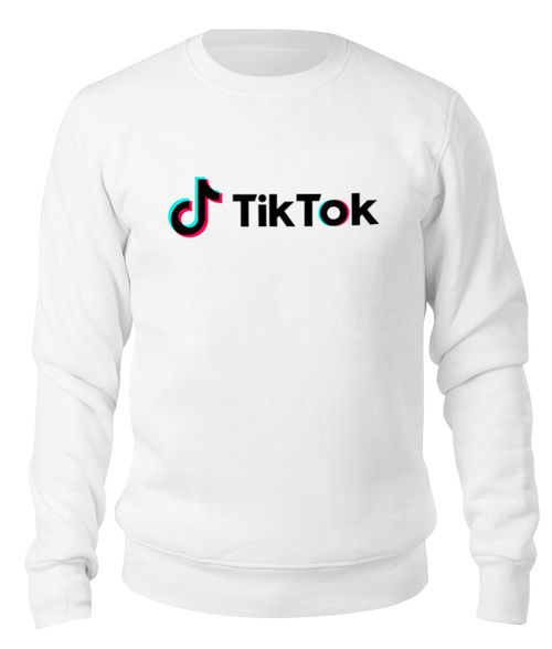 Заказать свитшот в Москве. Свитшот унисекс хлопковый TikTok  от DESIGNER   - готовые дизайны и нанесение принтов.