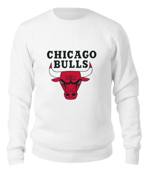 Заказать свитшот в Москве. Свитшот унисекс хлопковый Chicago Bulls от BURNSHIRTS - готовые дизайны и нанесение принтов.