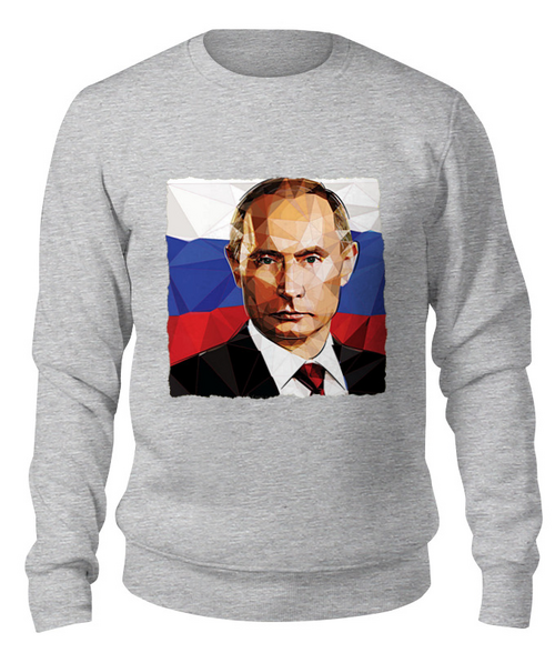 Заказать свитшот в Москве. Свитшот унисекс хлопковый Putin от Leichenwagen - готовые дизайны и нанесение принтов.
