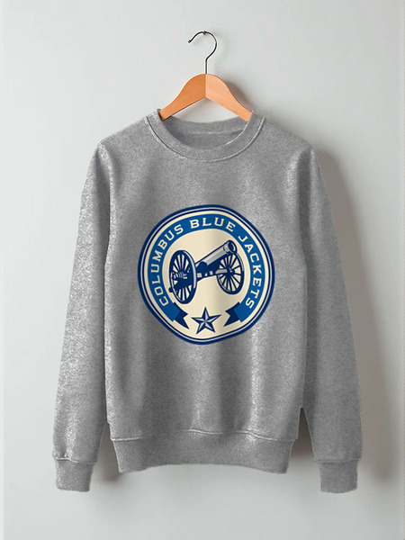Заказать свитшот в Москве. Свитшот унисекс хлопковый Columbus Blue Jackets от dobryidesign - готовые дизайны и нанесение принтов.