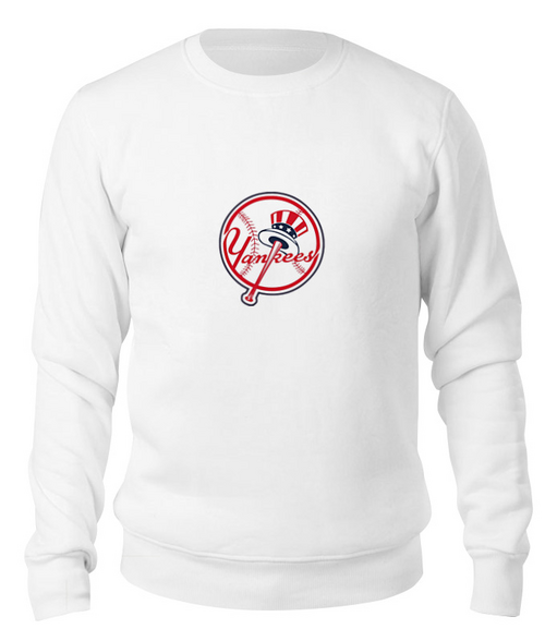 Заказать свитшот в Москве. Свитшот унисекс хлопковый Нью-Йорк Янкиз / New York Yankees от KinoArt - готовые дизайны и нанесение принтов.
