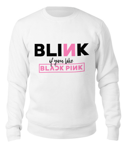 Заказать свитшот в Москве. Свитшот унисекс хлопковый BLACKPINK BLINK от geekbox - готовые дизайны и нанесение принтов.