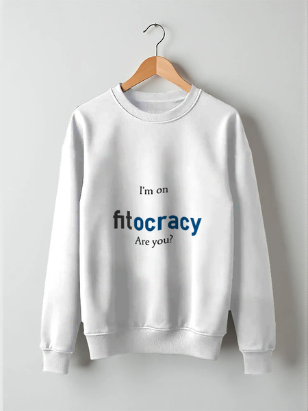 Заказать свитшот в Москве. Свитшот унисекс хлопковый I'm on fitocracy, are you? от Juriy Zaytsev - готовые дизайны и нанесение принтов.