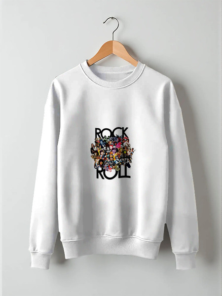 Заказать свитшот в Москве. Свитшот унисекс хлопковый Рок-н-ролл от YellowCloverShop - готовые дизайны и нанесение принтов.